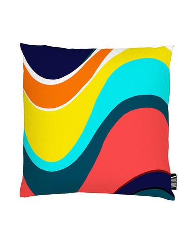 Cojín Aalto Azul & Naranja 43x43 cm