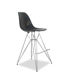 Banco Metal Side Bar Cromo Negro | Chrome Black Metal Side Bar Stool