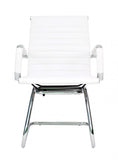 Silla de Oficina Cádiz Conference  (Respaldo bajo) Blanca | White Conference Low Back Chair