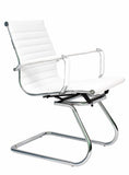 Silla de Oficina Cádiz Conference  (Respaldo bajo) Blanca | White Conference Low Back Chair
