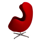 Sillón Egg en Tela Roja | Red Fabric Armchair Egg