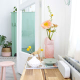 Florero de Papel Rosa 29x13 cm | Pink Paper Vase Cover 29x13 cm