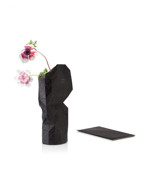 Florero de Papel Negro 50x22 cm