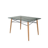 Mesa Sharik  de Vidrio Transparente 120 x 80 cm | Sharik Glass Table 120 x 80 cm