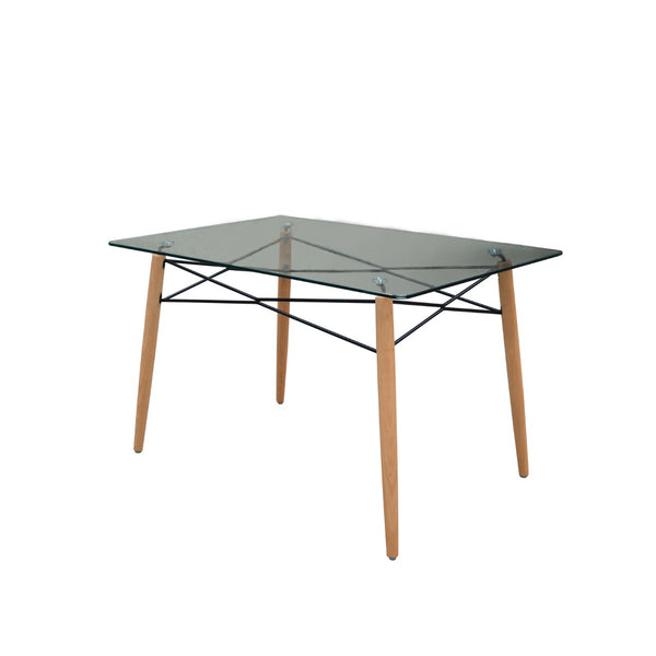 Mesa Sharik  de Vidrio Transparente 120 x 80 cm | Sharik Glass Table 120 x 80 cm