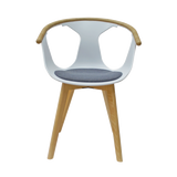 Silla Ninna Blanca (Cojín Gris) | White Ninna Chair (Gray Cushion)