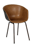 Silla Stella Doble Vista Café Claro Frente y Respaldo Negro (Pata Antique) | Stella Light Brown and Black Chair (Antique Leg)