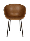 Silla Stella Doble Vista Café Claro Frente y Respaldo Negro (Pata Antique) | Stella Light Brown and Black Chair (Antique Leg)