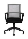 Silla de Oficina Cartagena Negra Respaldo Gris | Cartagena Black Office Chair with Gray Backrest