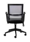 Silla de Oficina Cartagena Negra Respaldo Gris | Cartagena Black Office Chair with Gray Backrest