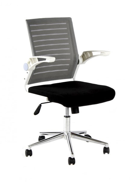 Silla de Oficina Málaga Negra Respaldo Gris | Malaga Black Office Chair with Gray Backrest