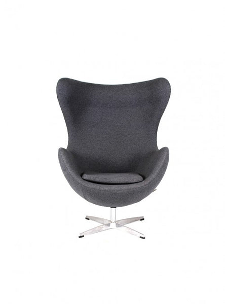 Sillón Egg en Tela Gris Claro | Light Gray Fabric Armchair Egg