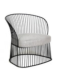Sillón Viena Individual Negro con Cojín Beige | Black Viena Single Armchair