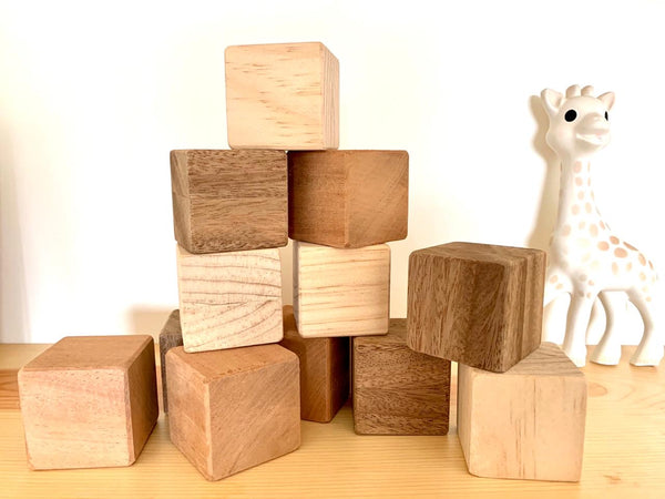 Cubos de Madera para Niños (Personalizado $890) | Wooden Cubes for Kids