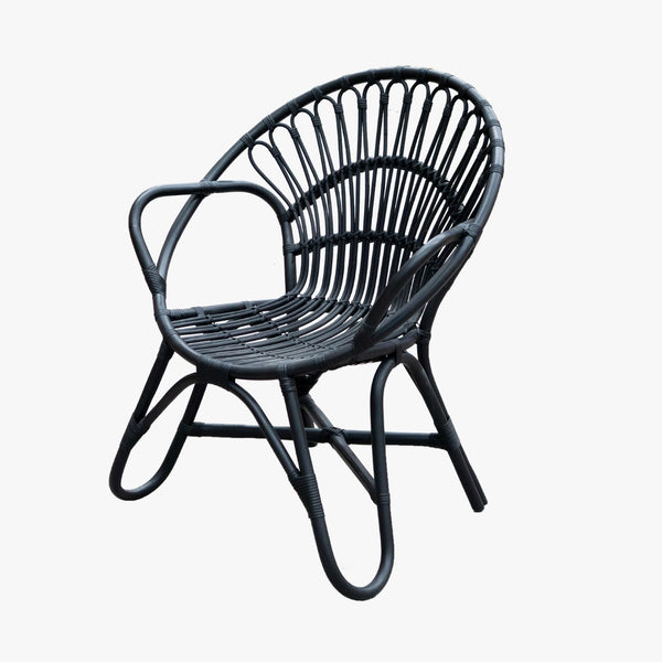 Silla Ola Ratán Negro