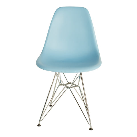 Silla Berlín Pata de Metal Azul |  Blue Berlin Chair with Metalic Leg