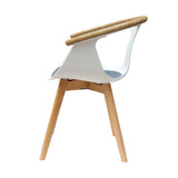 Silla Ninna Blanca (Cojín Gris) | White Ninna Chair (Gray Cushion)